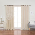 uMIXm Tulle & Bronze Grommet Blackout Curtains