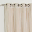 uMIXm Tulle & Bronze Grommet Blackout Curtains