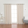 uMIXm Tulle & Bronze Grommet Blackout Curtains