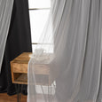uMIXm Tulle & Bronze Grommet Blackout Curtains