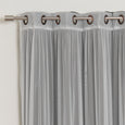 uMIXm Tulle & Bronze Grommet Blackout Curtains