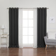 uMIXm Tulle & Bronze Grommet Blackout Curtains