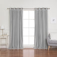 uMIXm Tulle & Bronze Grommet Blackout Curtains