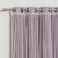 uMIXm Tulle & Bronze Grommet Blackout Curtains