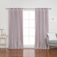 uMIXm Tulle & Bronze Grommet Blackout Curtains