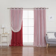 uMIXm Tulle & Bronze Grommet Blackout Curtains