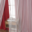 uMIXm Tulle & Bronze Grommet Blackout Curtains