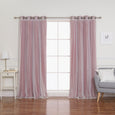 uMIXm Tulle & Bronze Grommet Blackout Curtains