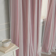 uMIXm Tulle & Bronze Grommet Blackout Curtains