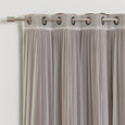 uMIXm Tulle & Bronze Grommet Blackout Curtains