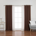 uMIXm Tulle & Bronze Grommet Blackout Curtains
