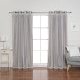 uMIXm Tulle & Bronze Grommet Blackout Curtains