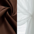 uMIXm Tulle & Bronze Grommet Blackout Curtains