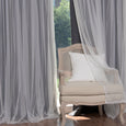 uMIXm Tulle & Bronze Grommet Blackout Curtains
