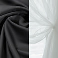 uMIXm Tulle & Bronze Grommet Blackout Curtains