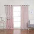 uMIXm Tulle & Bronze Grommet Blackout Curtains