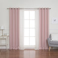 uMIXm Tulle & Bronze Grommet Blackout Curtains