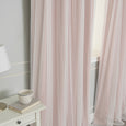 uMIXm Tulle & Bronze Grommet Blackout Curtains