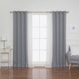 uMIXm Tulle & Bronze Grommet Blackout Curtains
