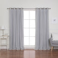uMIXm Tulle & Bronze Grommet Blackout Curtains