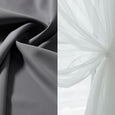 uMIXm Tulle & Bronze Grommet Blackout Curtains
