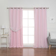 uMIXm Tulle & Bronze Grommet Blackout Curtains