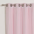uMIXm Tulle & Bronze Grommet Blackout Curtains