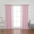 uMIXm Tulle & Bronze Grommet Blackout Curtains