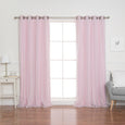 uMIXm Tulle & Bronze Grommet Blackout Curtains