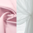 uMIXm Tulle & Bronze Grommet Blackout Curtains
