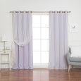 uMIXm Tulle & Bronze Grommet Blackout Curtains
