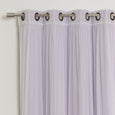 uMIXm Tulle & Bronze Grommet Blackout Curtains