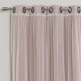 uMIXm Tulle & Bronze Grommet Blackout Curtains
