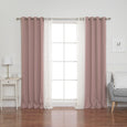 uMIXm Tulle & Bronze Grommet Blackout Curtains