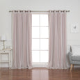 uMIXm Tulle & Bronze Grommet Blackout Curtains