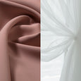 uMIXm Tulle & Bronze Grommet Blackout Curtains