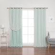 uMIXm Tulle & Bronze Grommet Blackout Curtains