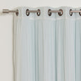 uMIXm Tulle & Bronze Grommet Blackout Curtains