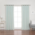uMIXm Tulle & Bronze Grommet Blackout Curtains