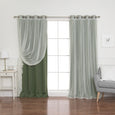 uMIXm Tulle & Bronze Grommet Blackout Curtains