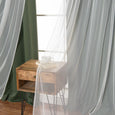 uMIXm Tulle & Bronze Grommet Blackout Curtains