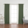 uMIXm Tulle & Bronze Grommet Blackout Curtains