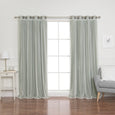 uMIXm Tulle & Bronze Grommet Blackout Curtains