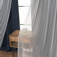 uMIXm Tulle & Bronze Grommet Blackout Curtains