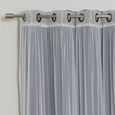uMIXm Tulle & Bronze Grommet Blackout Curtains