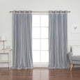 uMIXm Tulle & Bronze Grommet Blackout Curtains