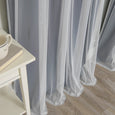 uMIXm Tulle & Bronze Grommet Blackout Curtains