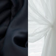 uMIXm Tulle & Bronze Grommet Blackout Curtains