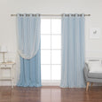 uMIXm Tulle & Bronze Grommet Blackout Curtains