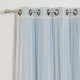 uMIXm Tulle & Bronze Grommet Blackout Curtains